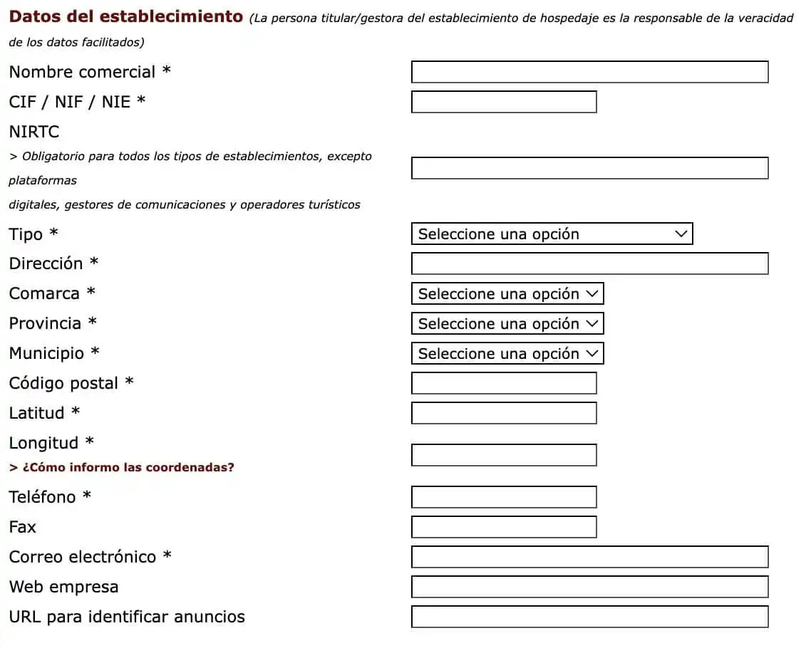 Formulario de registro de propiedad Mossos
